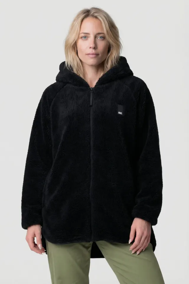 Alife & Kickin DominiqueAK T Teddyjacke Schwarz Damen Flausch
