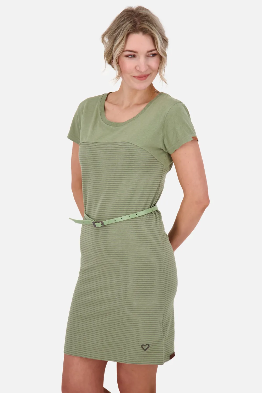 Alife & Kickin ClarinaAK Z Kleid Grün Gestreift