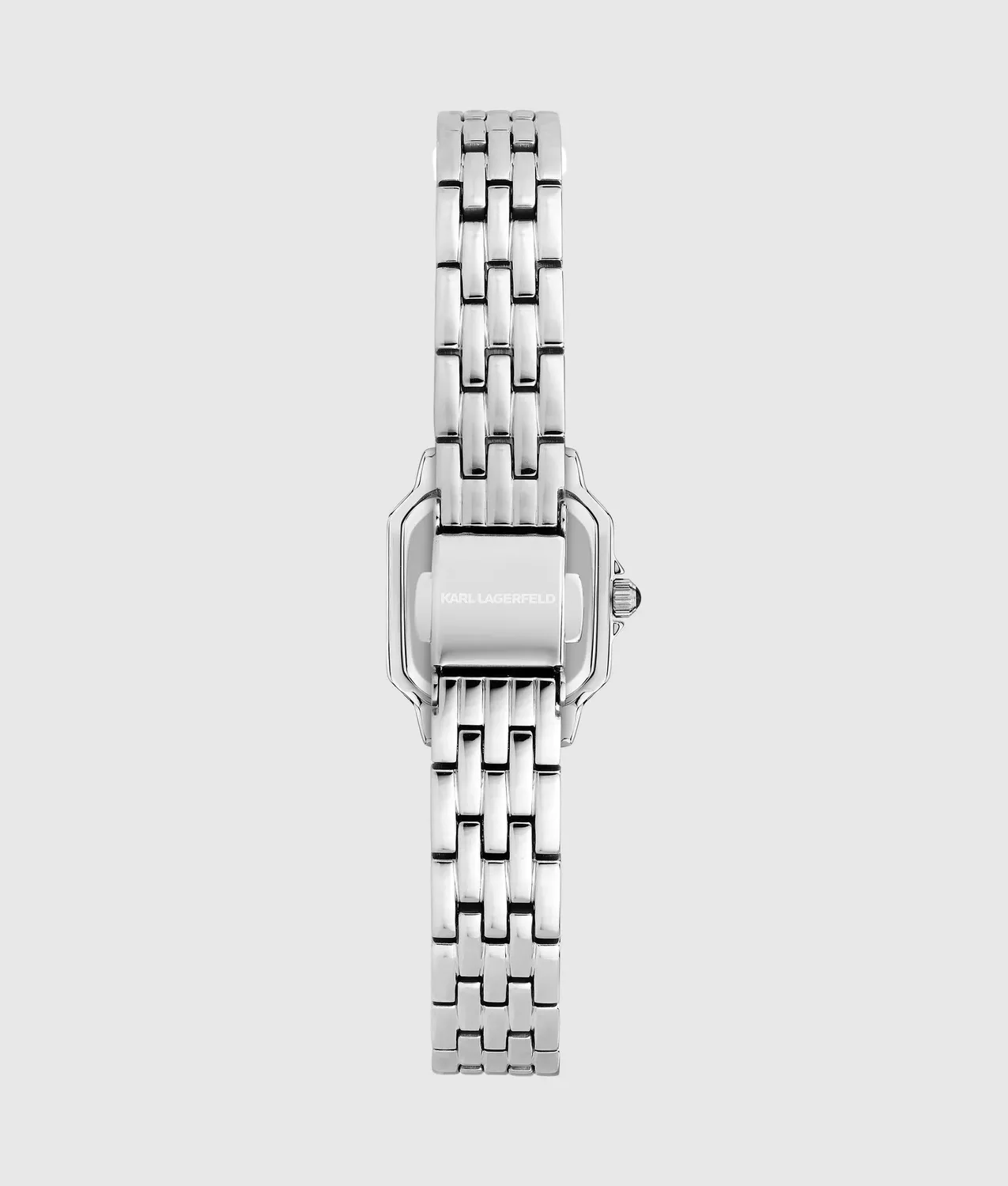 Karl Lagerfeld Petite Square Logo Uhr silber eckig