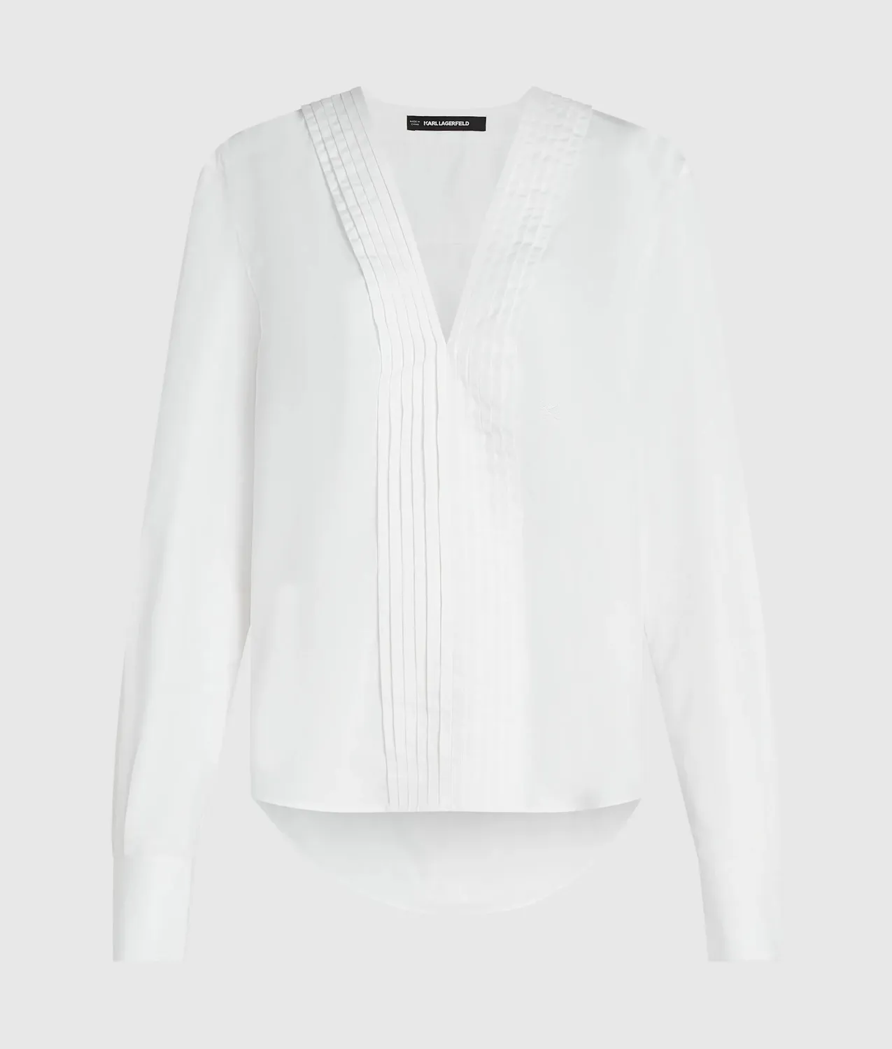 Karl Lagerfeld KL Studio Bluse V-Ausschnitt Falten