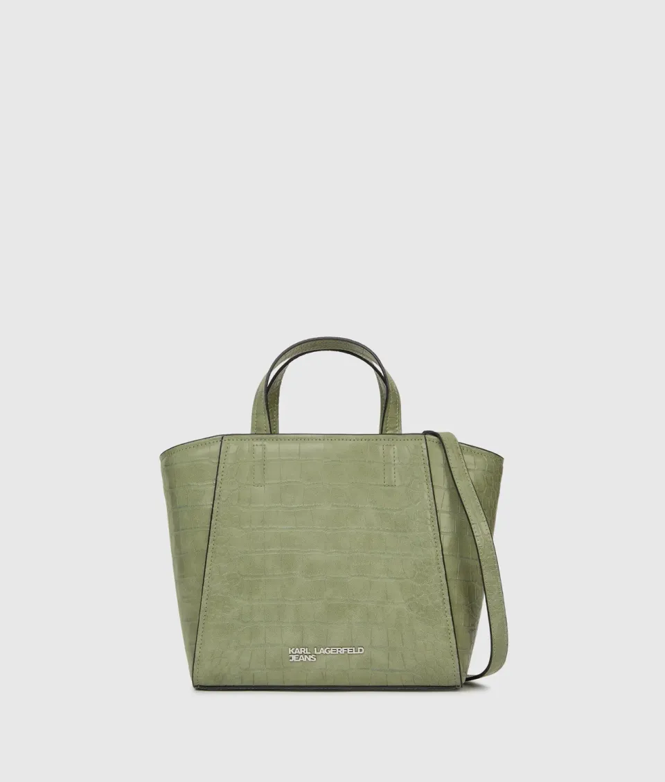 Karl Lagerfeld Jeans Croco Mini Tote Kroko-Optik kompakt