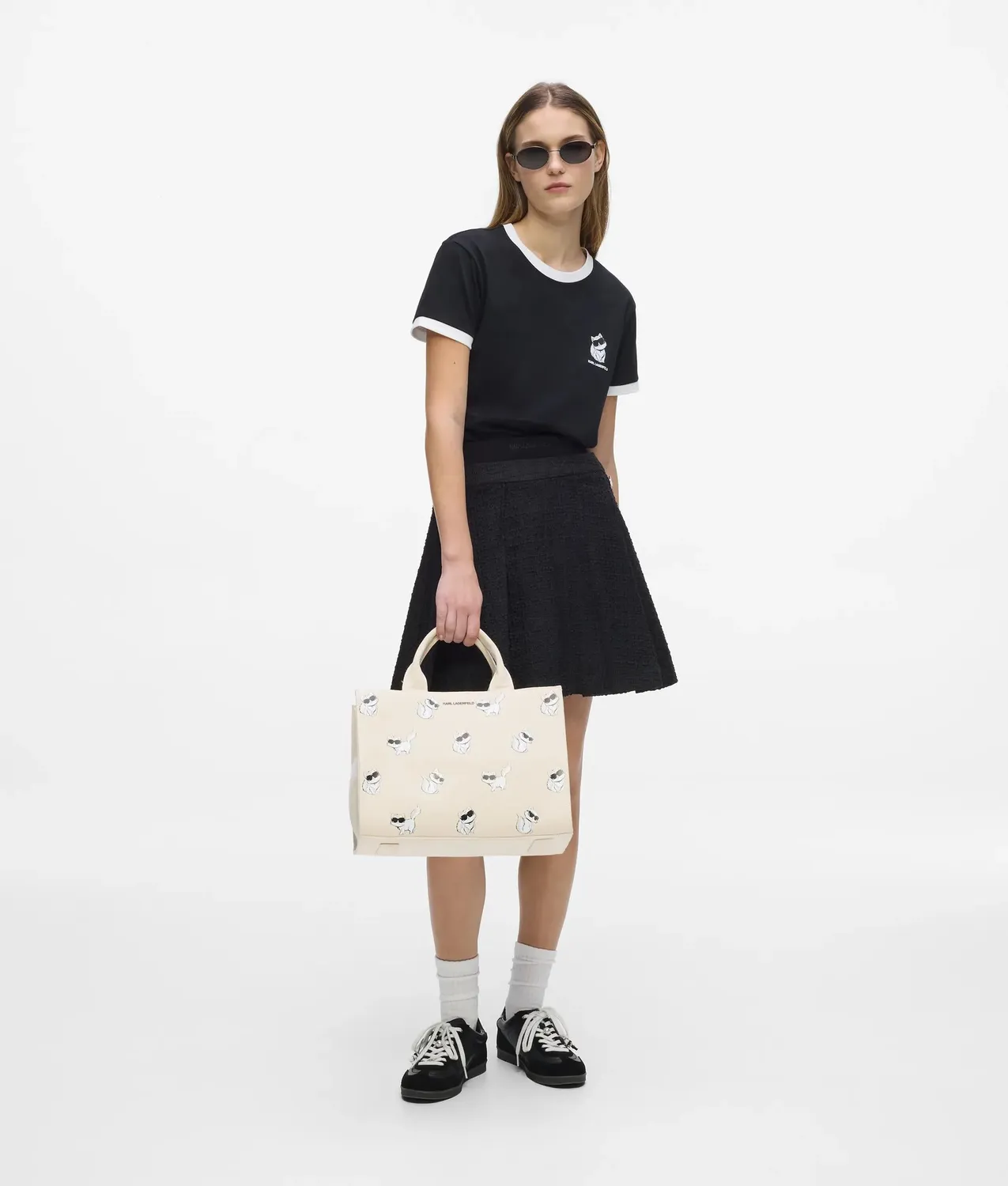 Karl Lagerfeld Ikon Choupette T-Shirt Slim-Fit Grafik