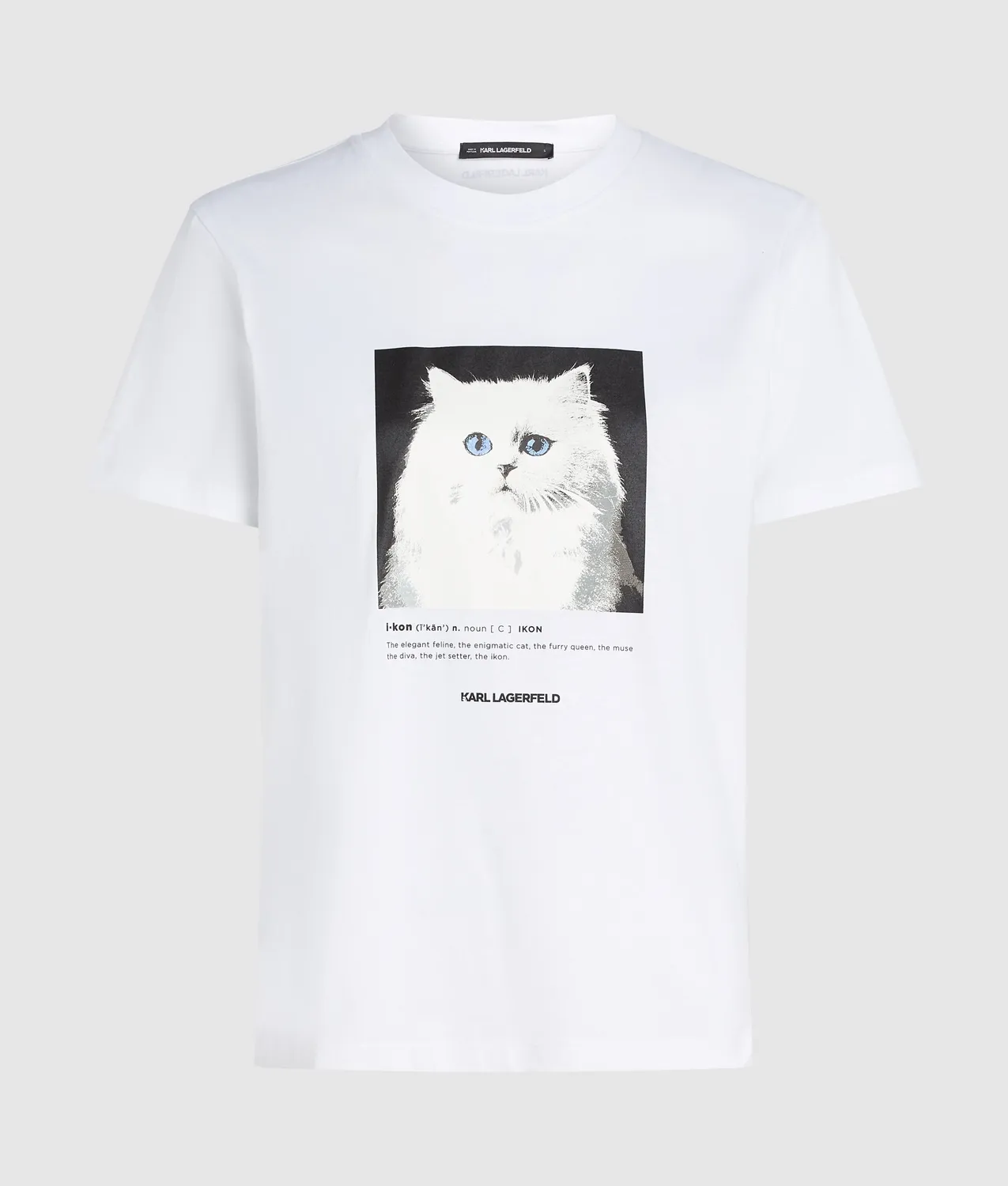 Karl Lagerfeld Portrait T-Shirt Choupette Print XS-XXL