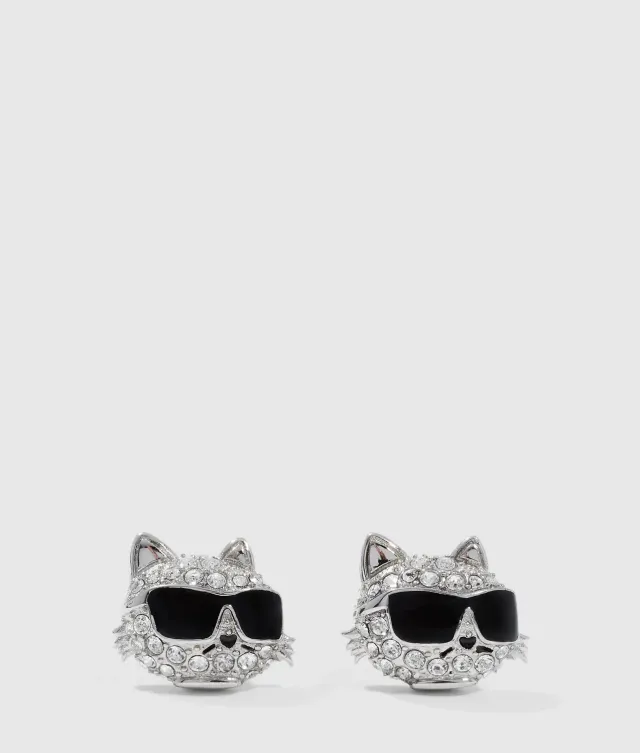 Karl Lagerfeld Ikon Choupette Pavé Ohrstecker Kristall