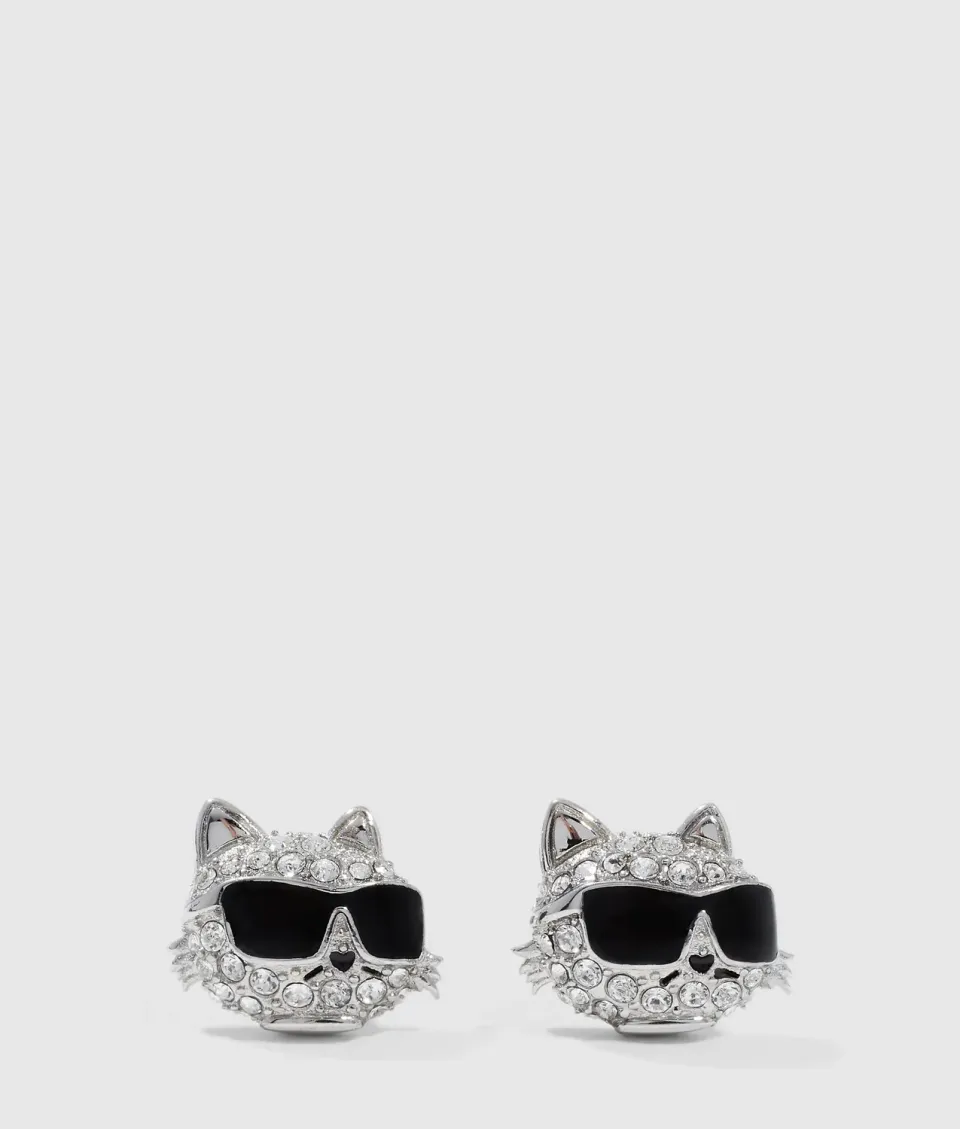 Karl Lagerfeld Ikon Choupette Pavé Ohrstecker Kristall