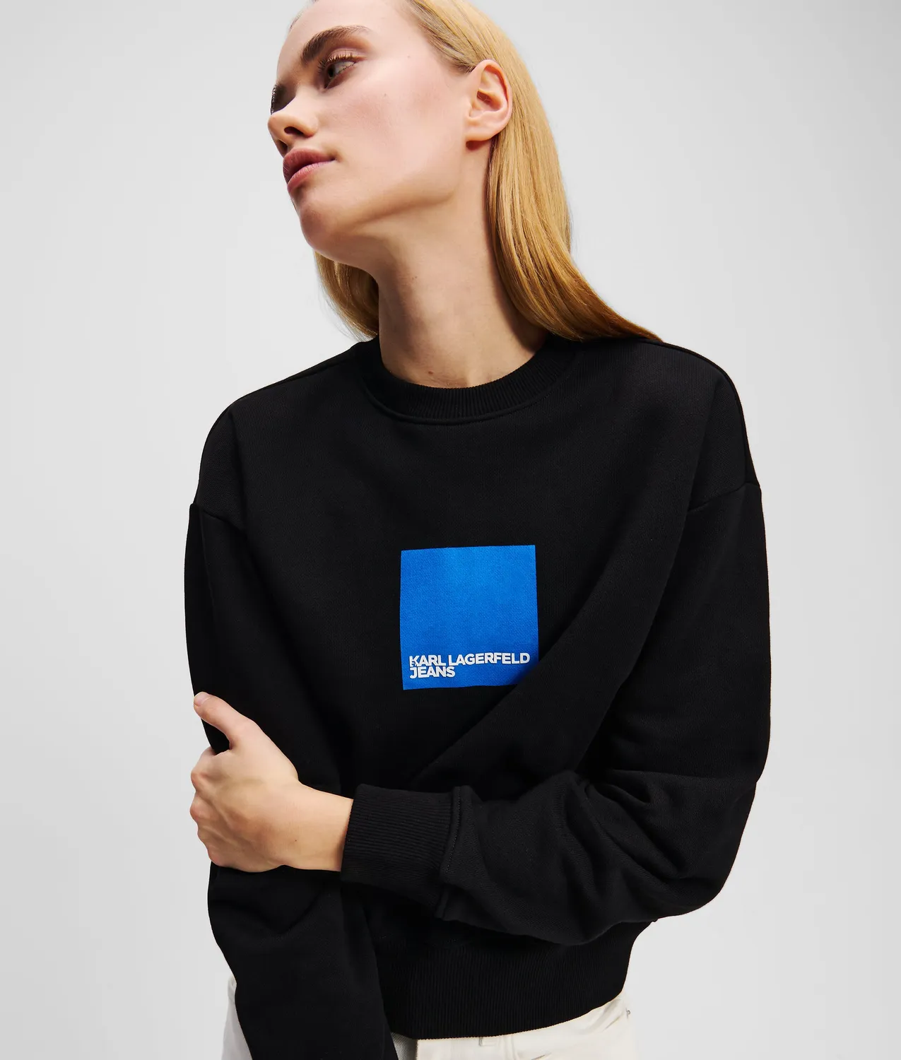 Karl Lagerfeld KLJ Box Logo Sweatshirt Bunt Crew-Neck