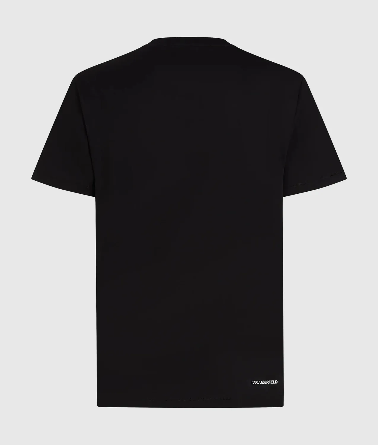 Karl Lagerfeld Logo T-Shirt V-Ausschnitt Bio-Baumwolle