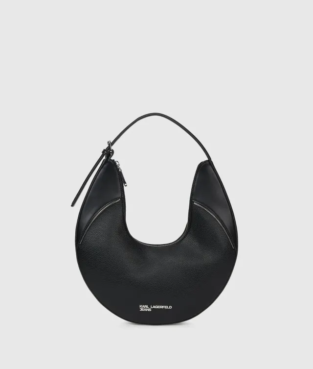 Karl Lagerfeld Rebel Hobo Bag Halbmond schwarz