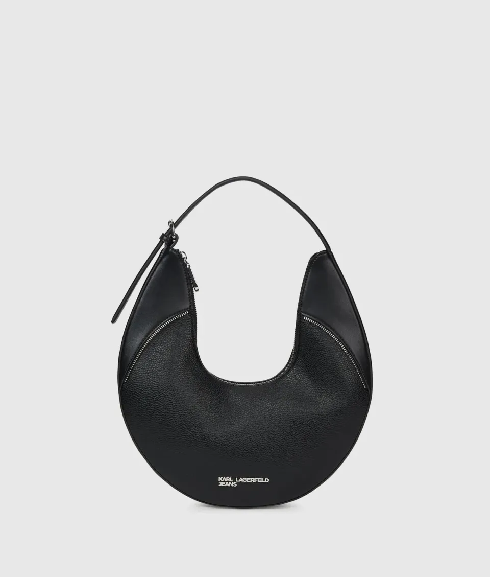 Karl Lagerfeld Rebel Hobo Bag Halbmond schwarz