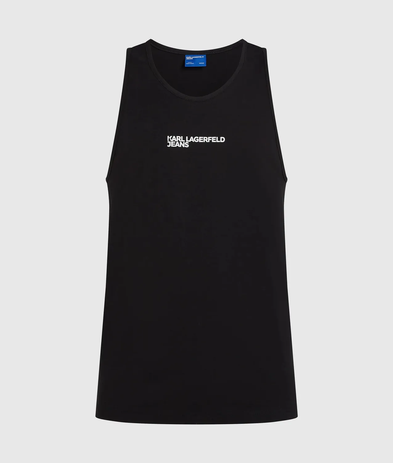 Karl Lagerfeld KL Jeans Logo Tank Top Baumwolle weiß