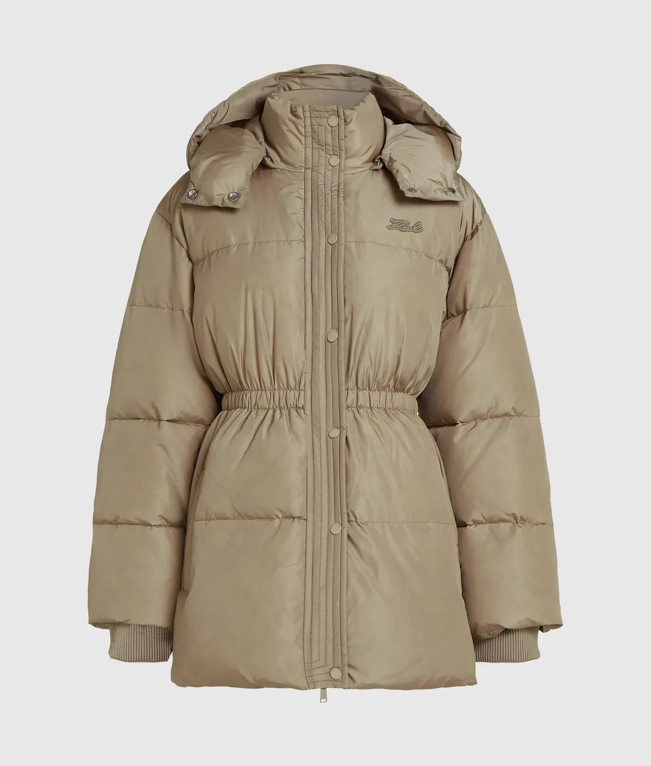 Karl Lagerfeld Cinched Midi Puffer-Steppmantel XS-XL