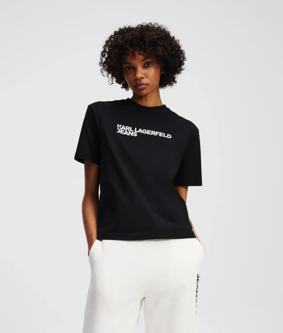 Karl Lagerfeld KL Jeans Logo T-Shirt Bio-Baumwolle