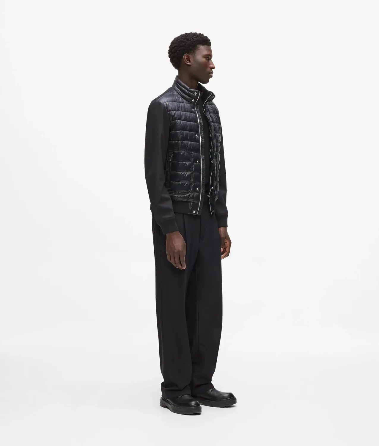 Karl Lagerfeld Blousonjacke wattiert glänzend schwarz
