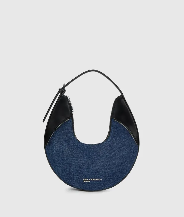 Karl Lagerfeld Rebel Hobo Bag Denim Kunstleder