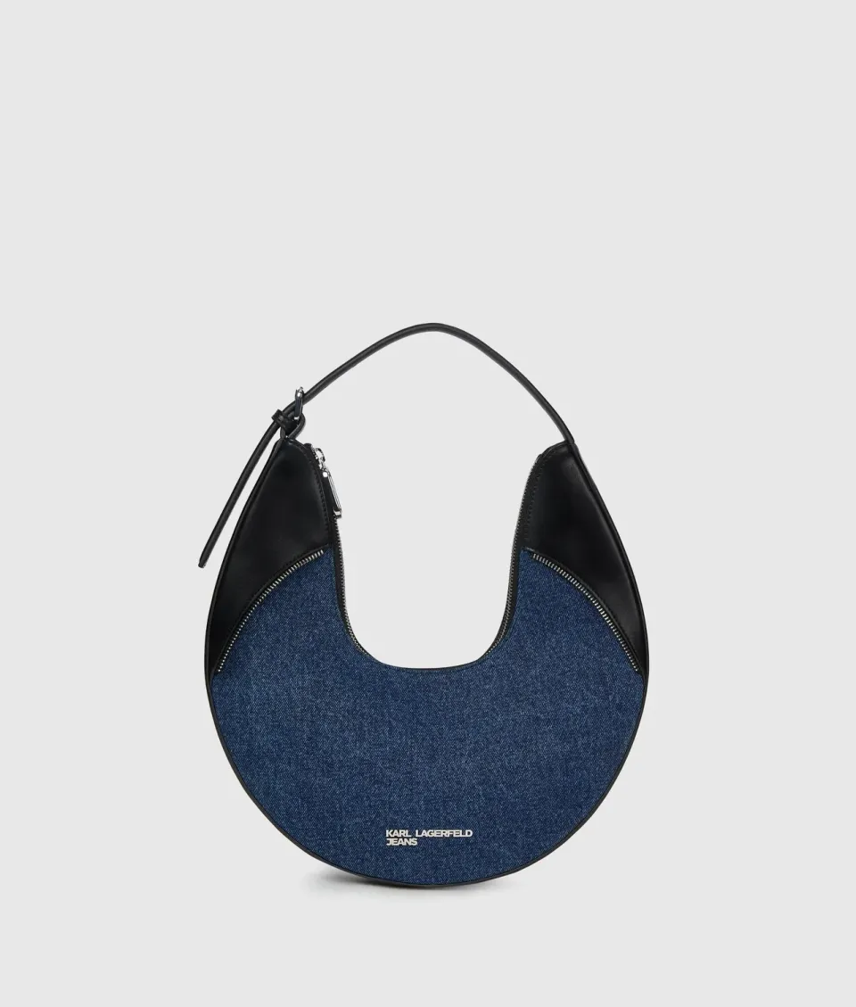 Karl Lagerfeld Rebel Hobo Bag Denim Kunstleder