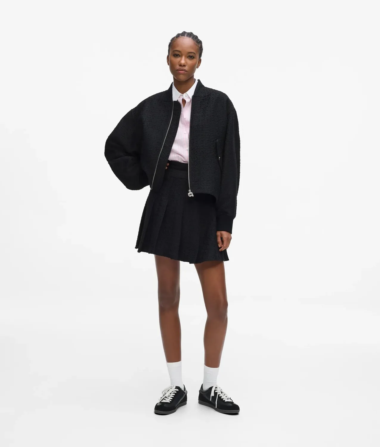 Karl Lagerfeld Ikon Boucle Faltenrock Mini 0-10