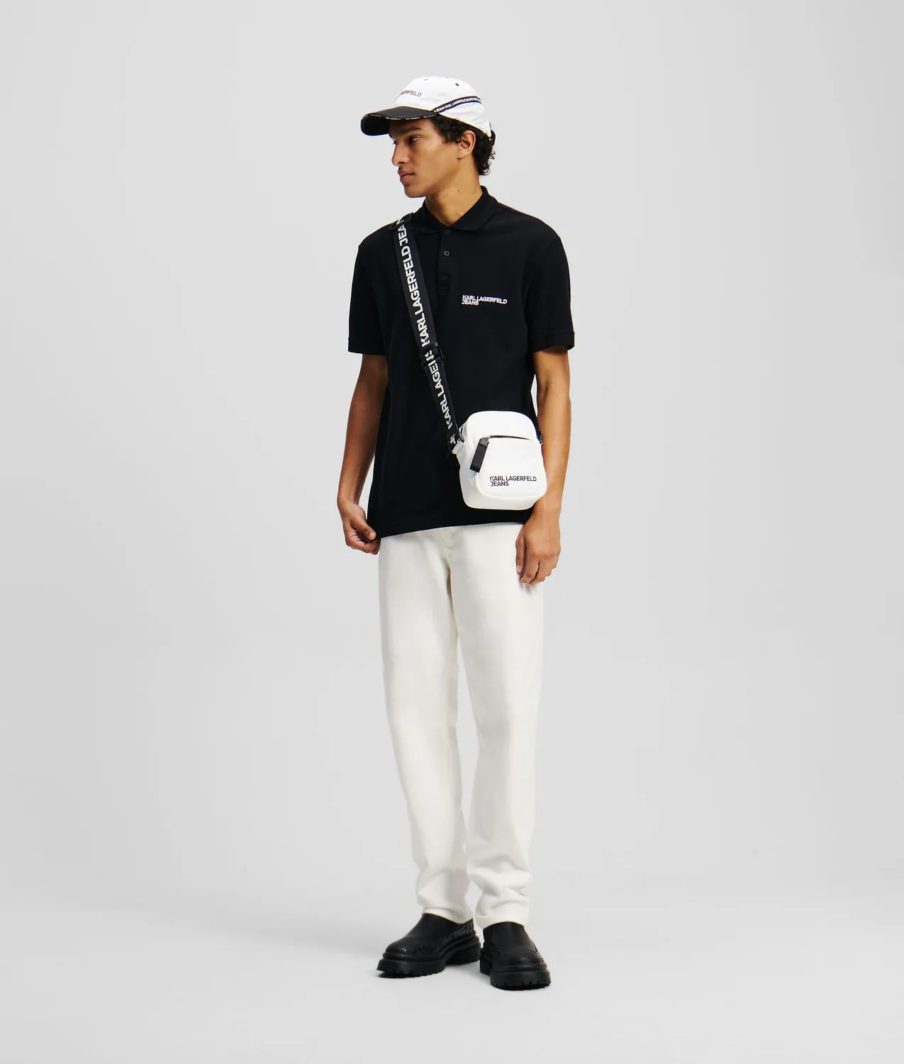 Karl Lagerfeld KL Jeans Logo Poloshirt Bio-Baumwolle