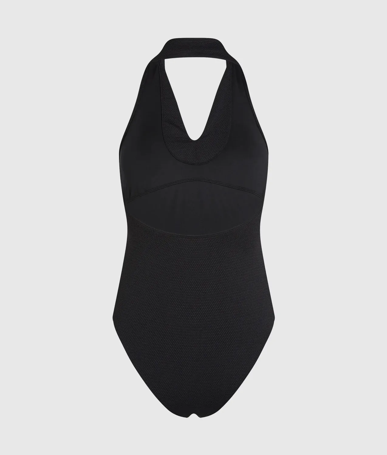 Karl Lagerfeld Collar Detail Badeanzug Halterneck V-Ausschnitt