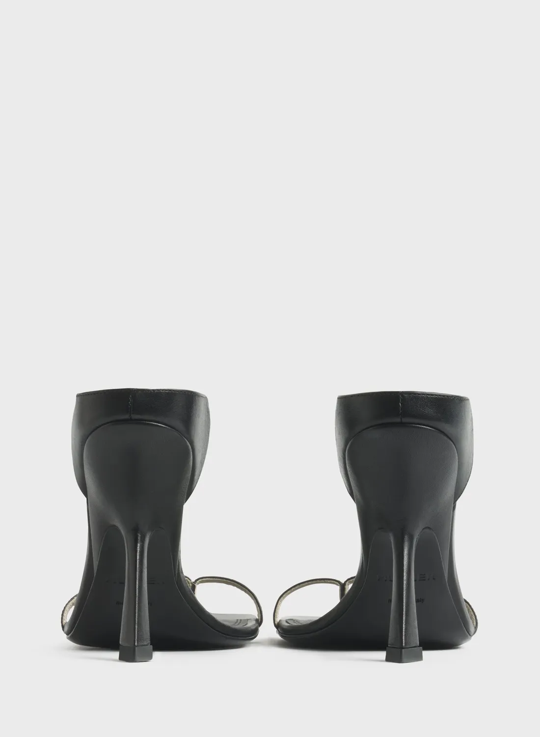 Mugler Square Sandals 105 Sandalen Schwarz Leder