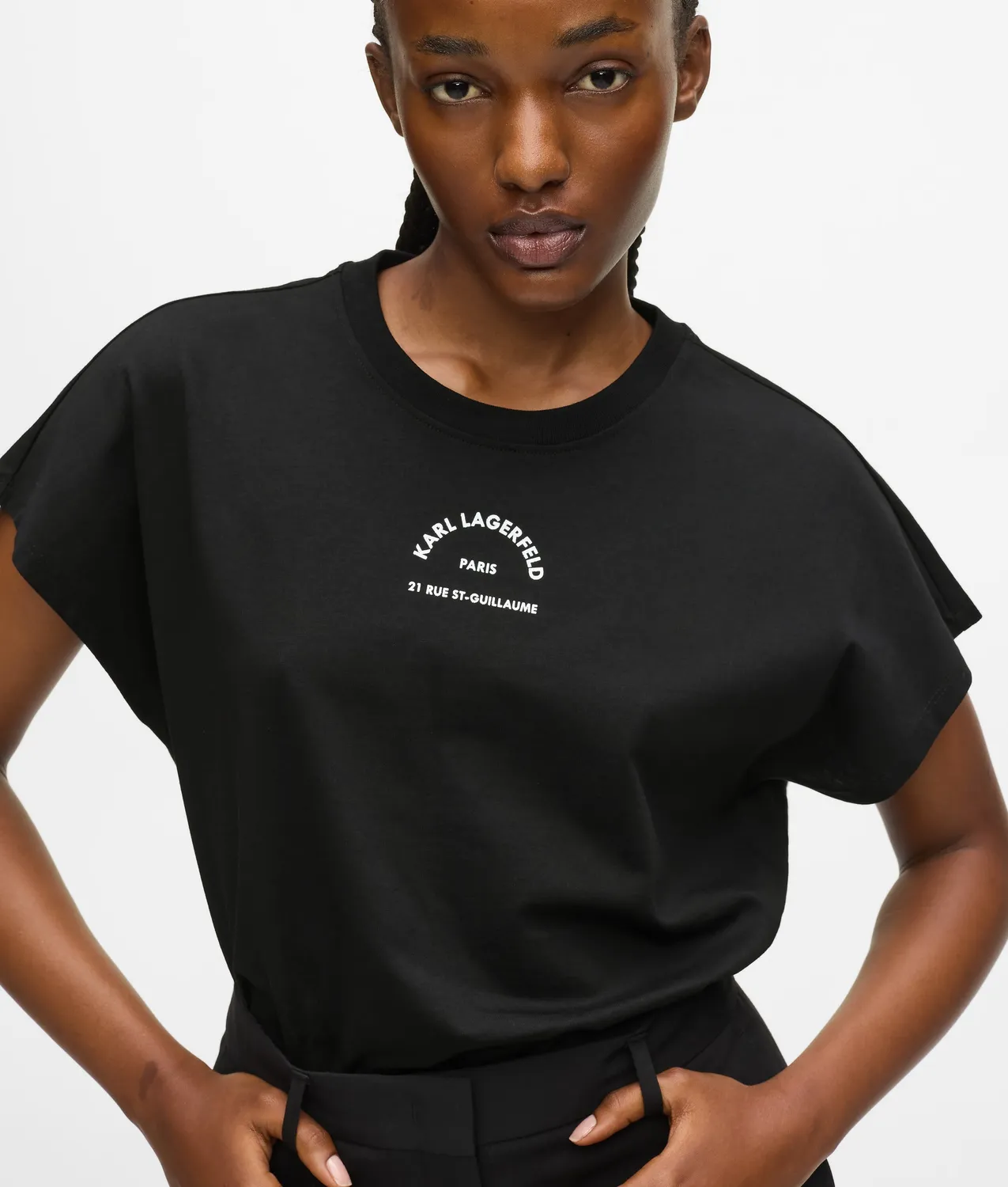Karl Lagerfeld Rue St-Guillaume T-Shirt Glitzer Bio