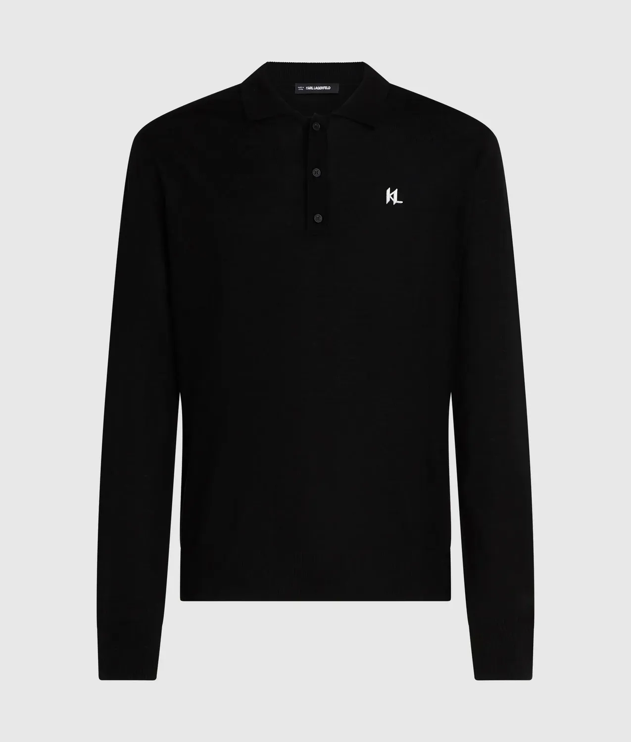 Karl Lagerfeld Polo Langarm Merinowolle XS-XXL