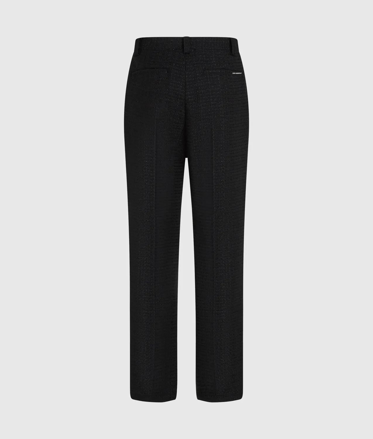 Karl Lagerfeld Boucle Hose Straight-Leg Metalldetail