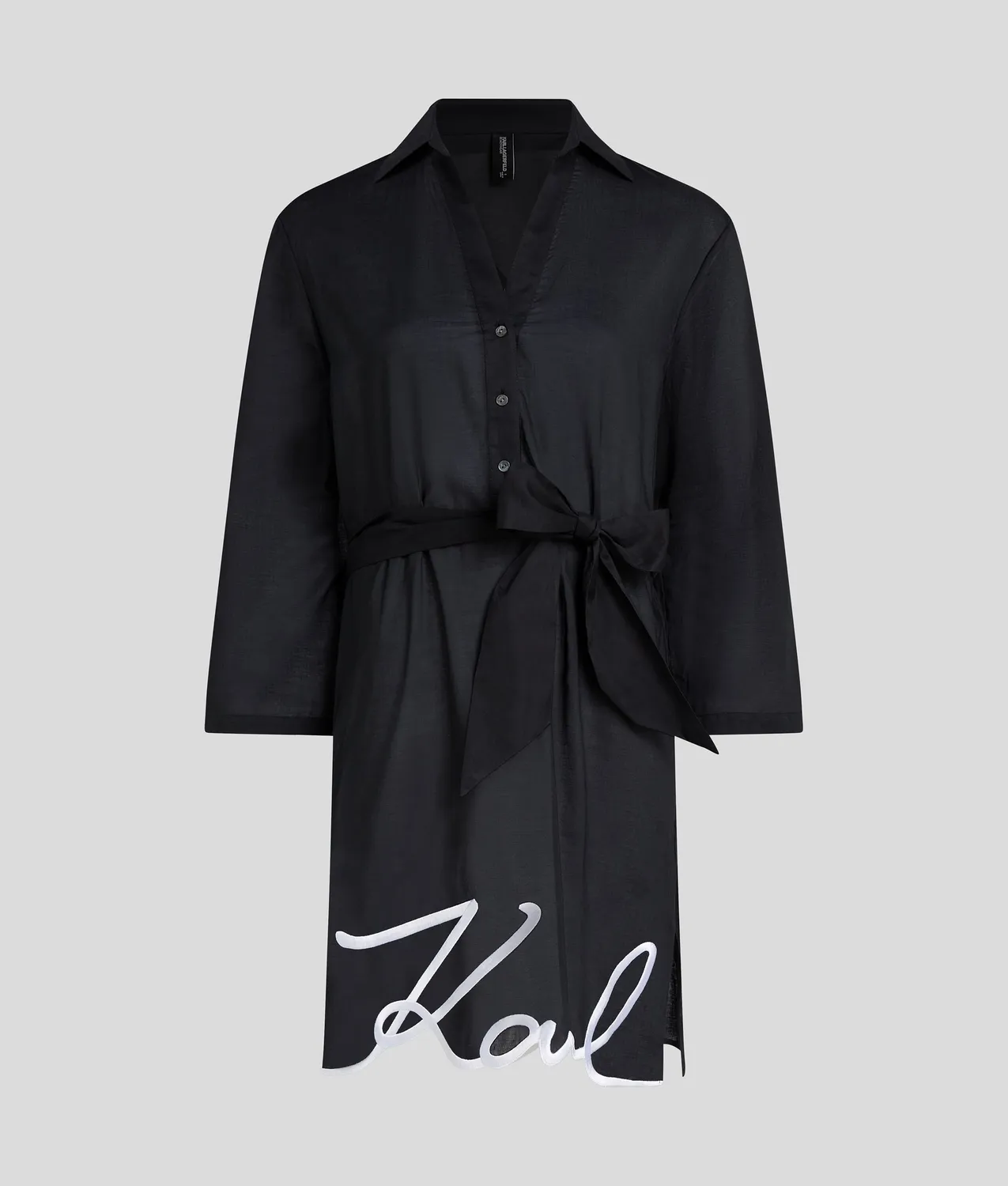 Karl Lagerfeld K/Signature Beach Hemdkleid mit Gürtel