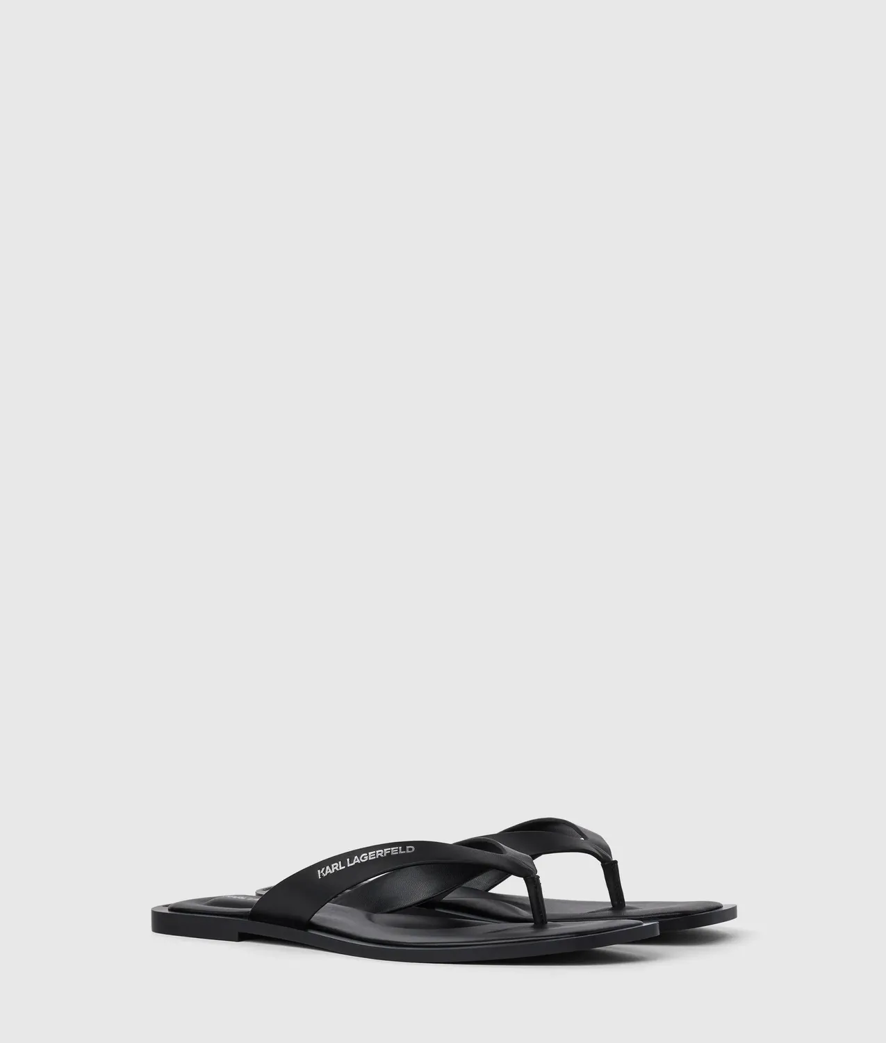 Karl Lagerfeld Kastor IV Slides Leder Schwarz