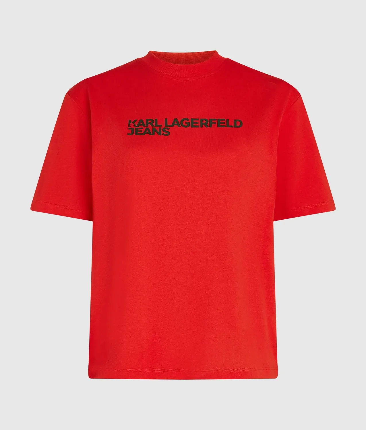Karl Lagerfeld KL Jeans Logo T-Shirt Bio-Baumwolle weiß