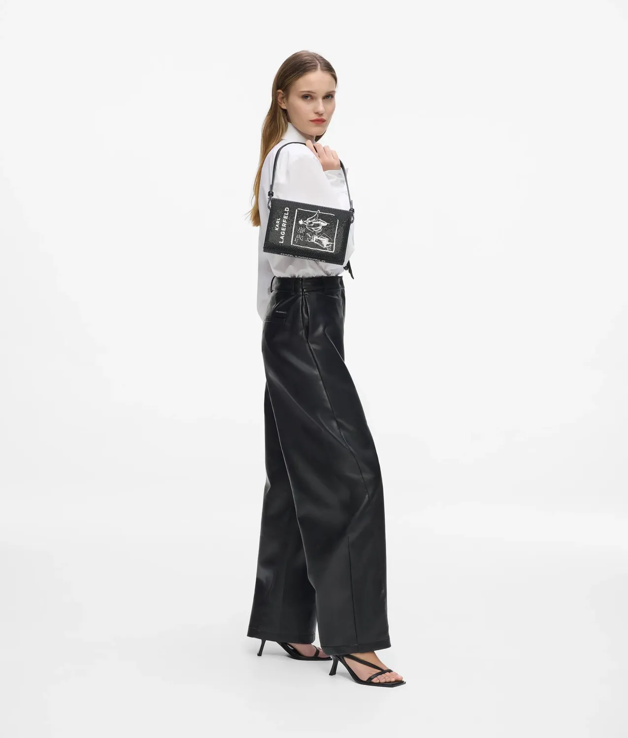 Karl Lagerfeld K/Soiree Book Minaudière Clutch Strass