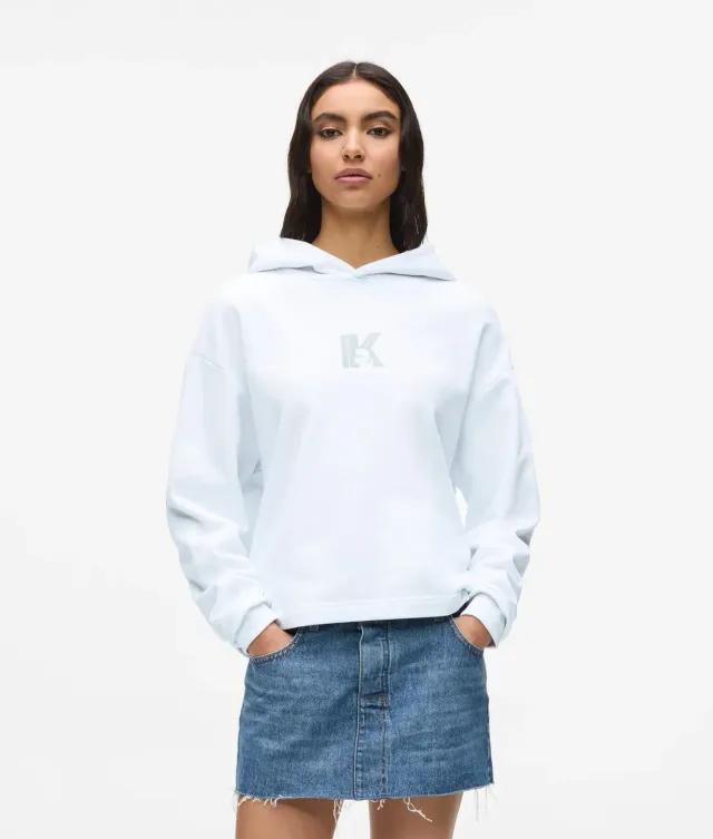 Karl Lagerfeld KL Jeans Regular K Logo Hoodie Baumwolle