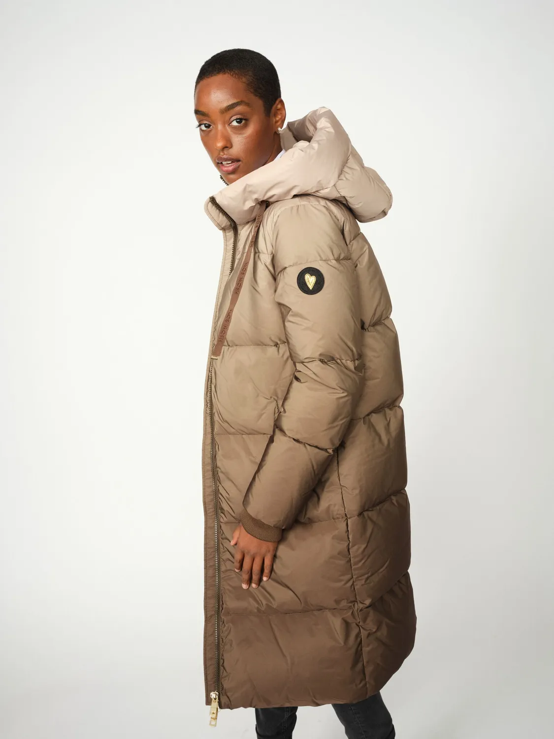 Mos Mosh MMNova Dip Dye Daunenjacke lang dunkel
