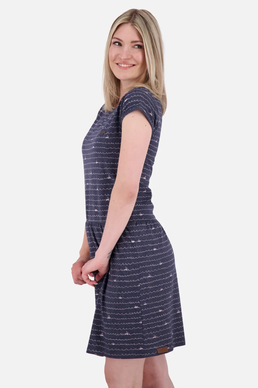 Alife & Kickin ShannaAK B Kleid kurz dunkelblau gemustert