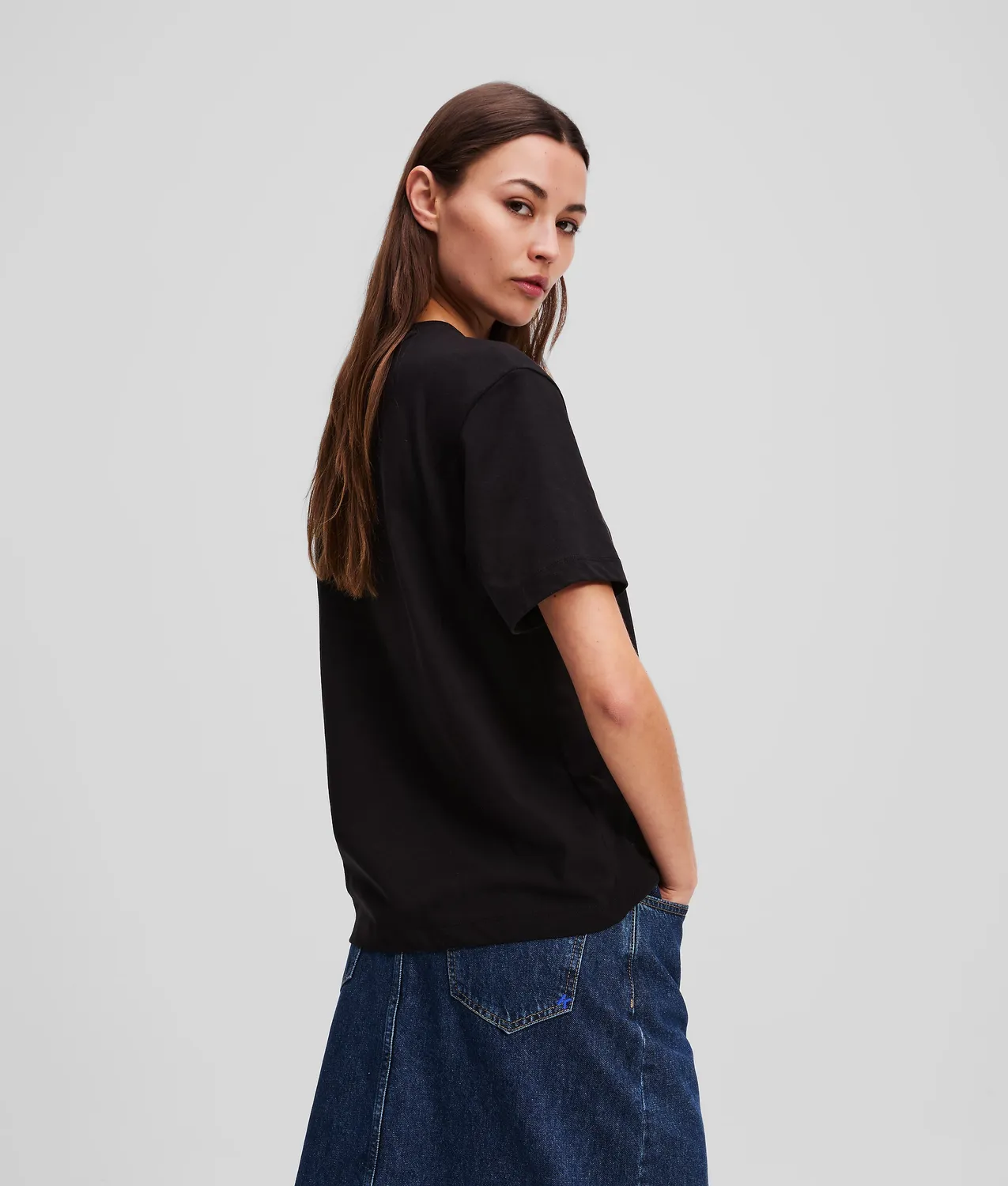 Karl Lagerfeld Jeans Blurred Logo T-Shirt Weiß