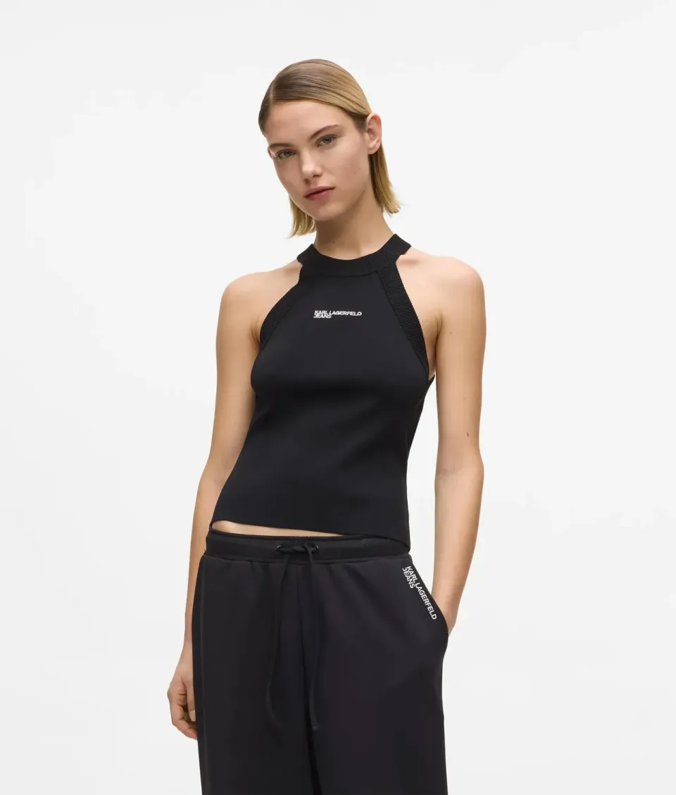Karl Lagerfeld KL Jeans Racer Stricktop Logo