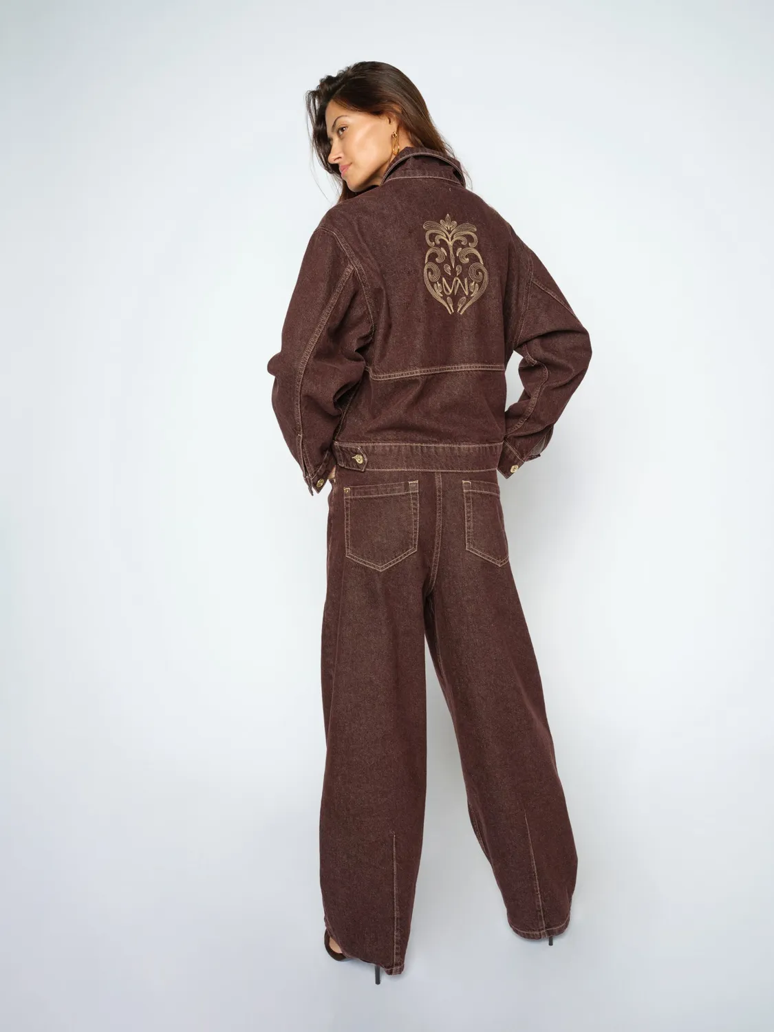 Mos Mosh MMMavi Marble Jeansjacke Denim Print