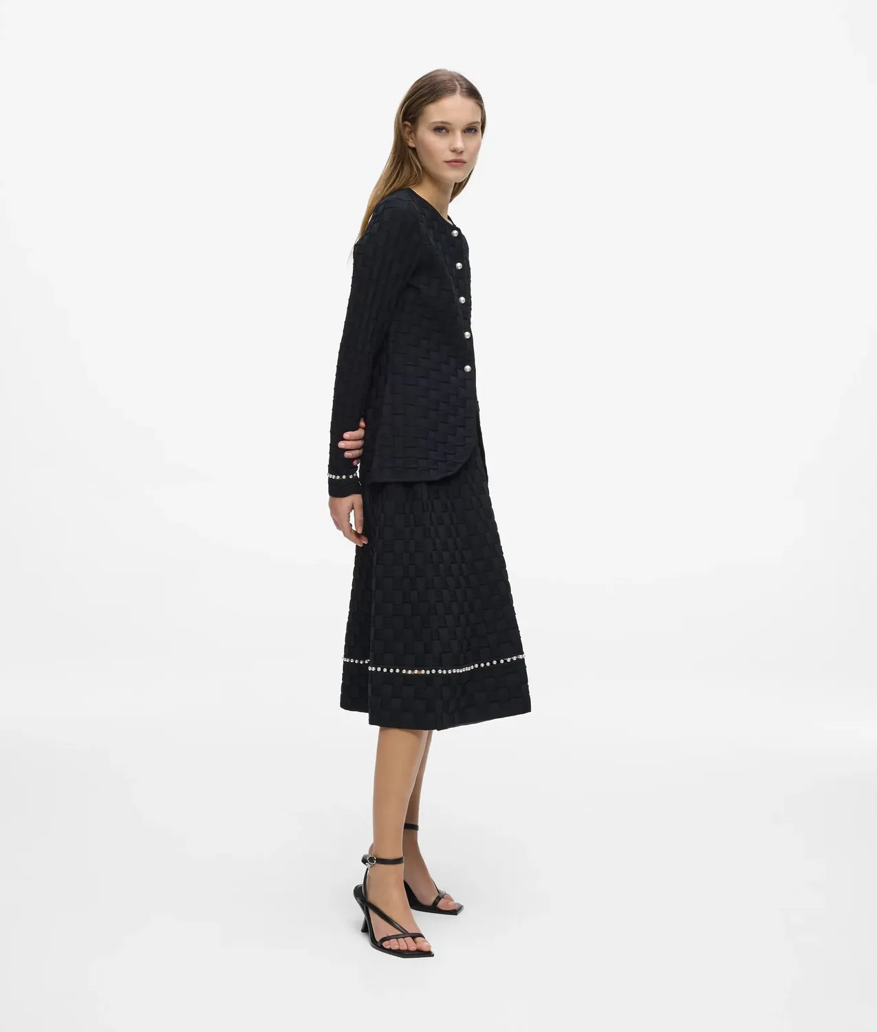Karl Lagerfeld Strickrock Perlen A-Linie