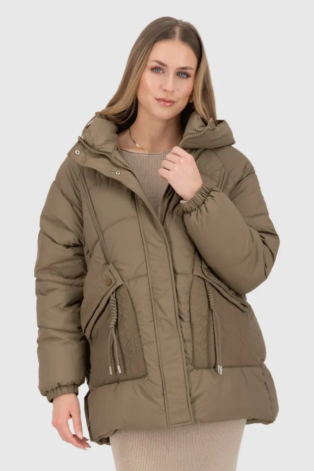 Alife & Kickin GlorianaAK A Pufferjacke braun vegan