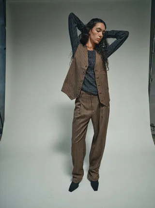 Mos Mosh MMHWell Striped Hose Herringbone Boyfriend