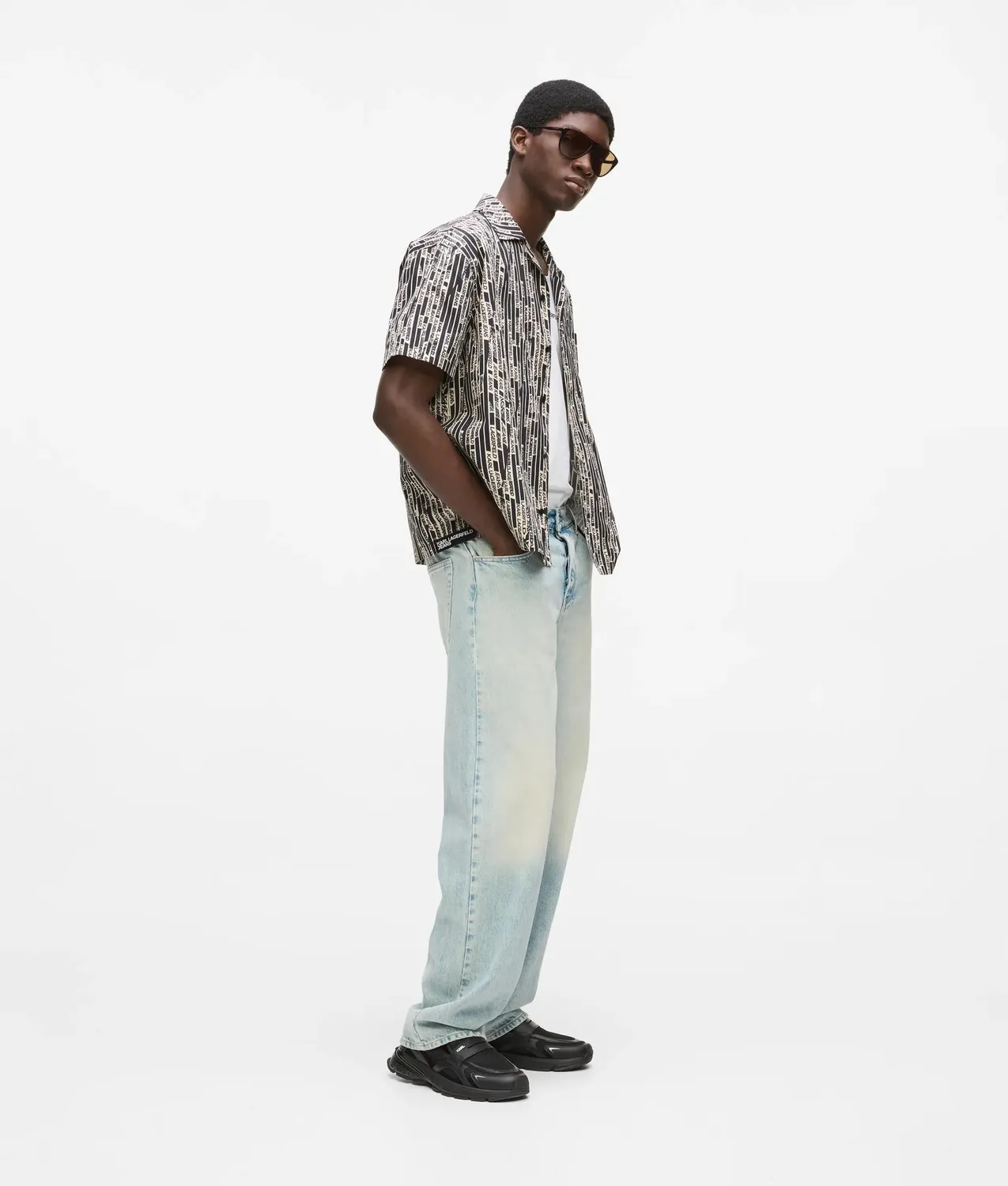 Karl Lagerfeld KL Jeans Kurzarmhemd Logoprint