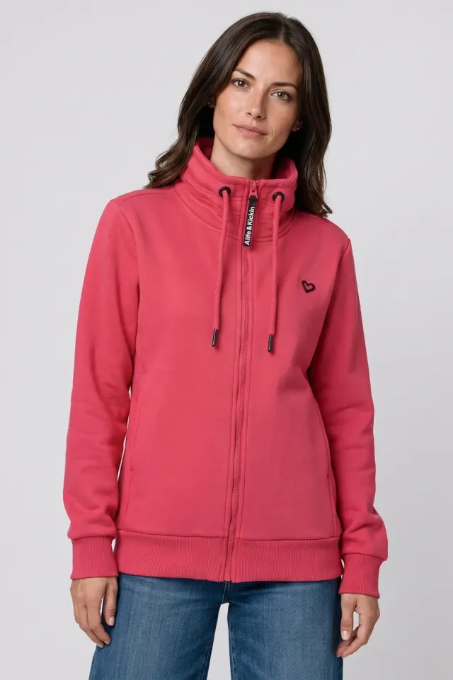 Alife & Kickin LisbethAK A Sweatjacke Rot Baumwolle