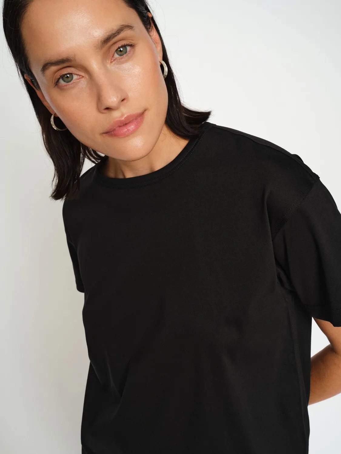 Mos Mosh MMAina O-Neck T-Shirt Weiß Baumwolle
