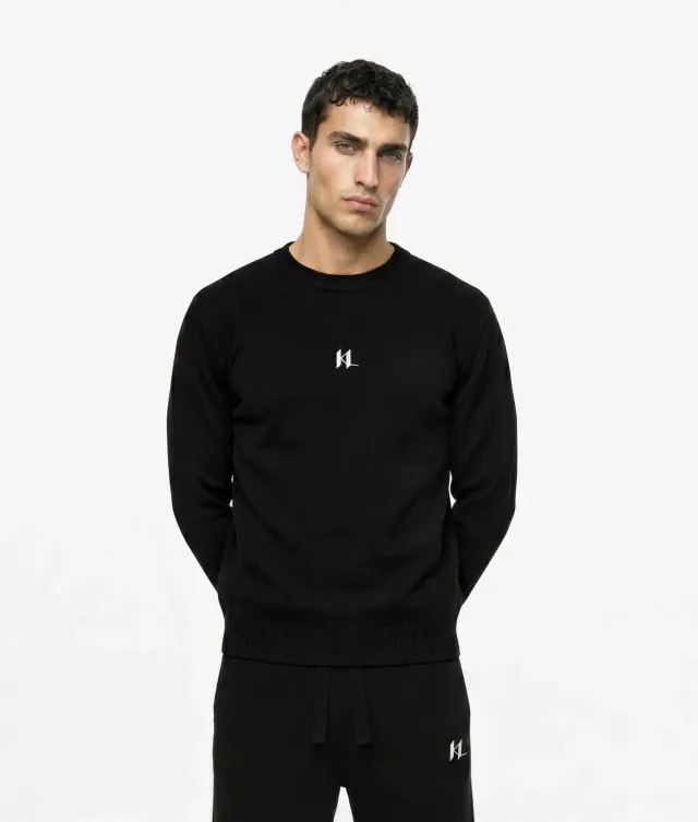 Karl Lagerfeld Monogram Cashmere Loungewear Pullover