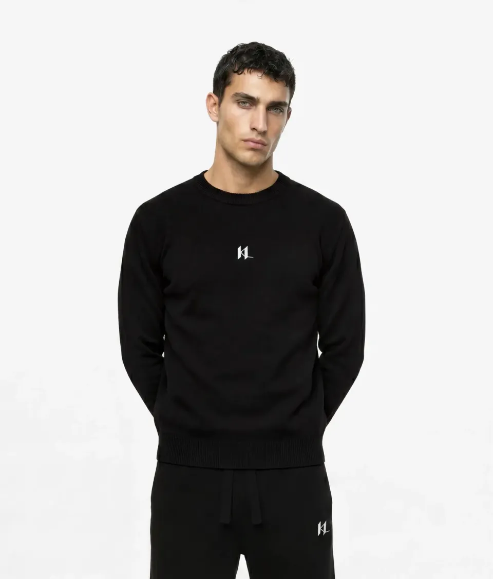 Karl Lagerfeld Monogram Cashmere Loungewear Pullover