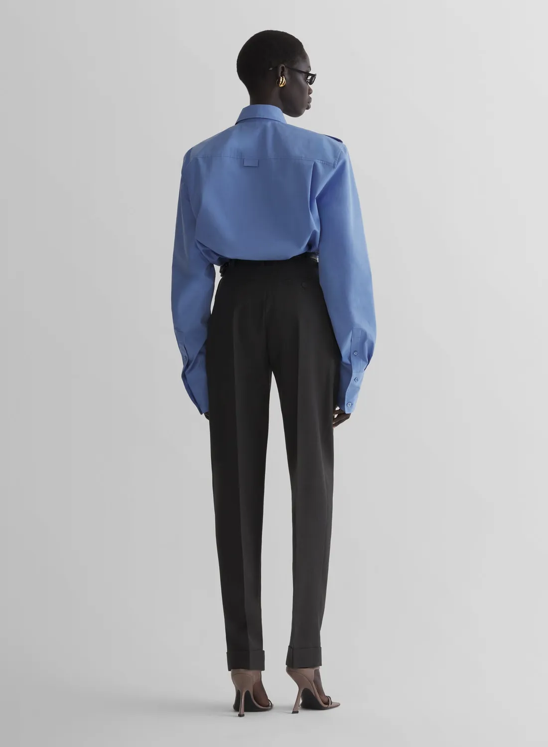 Mugler Carrot Pants Hose grau gerade