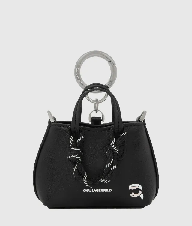 Karl Lagerfeld Ikon Mini Bag AirPods Case Anhänger Kunstleder