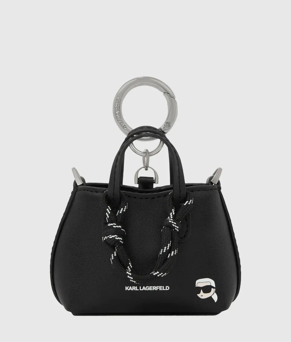 Karl Lagerfeld Ikon Mini Bag AirPods Case Anhänger Kunstleder