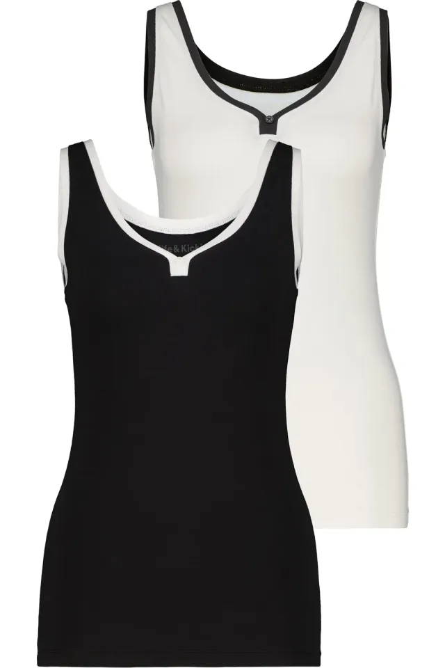 Alife & Kickin AlessandraAK A Top Damen schwarz 2er-Pack