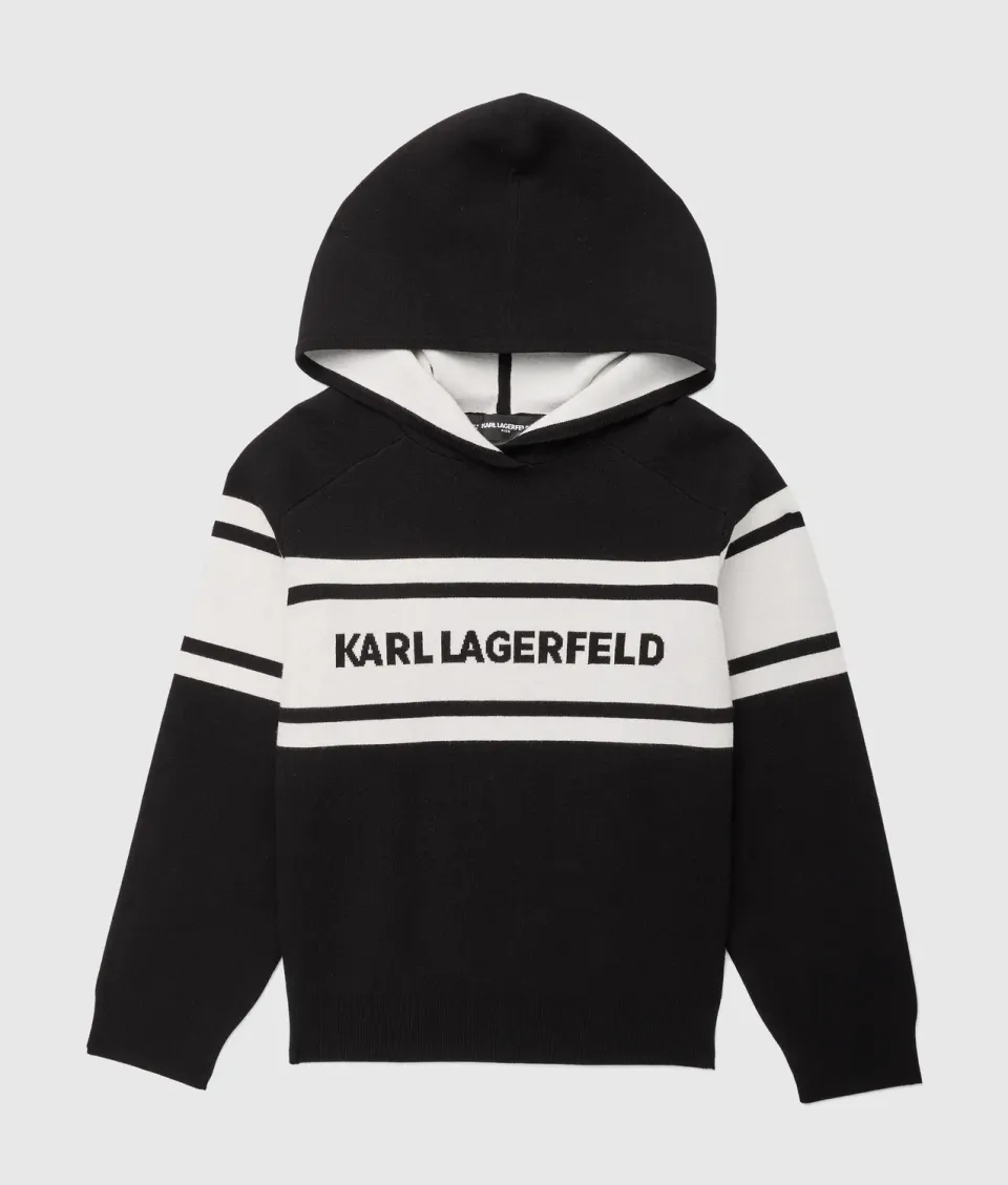 Karl Lagerfeld Boys Hooded Pullover Hoodie Kinder Logo