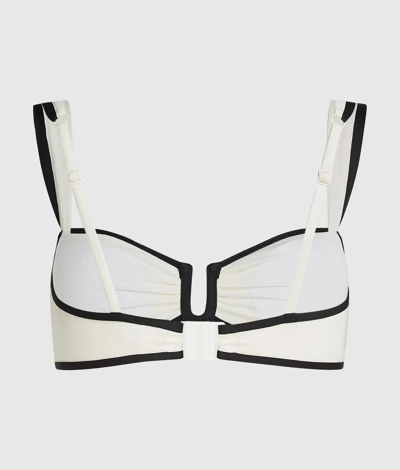 Karl Lagerfeld Signature piped Bandeau Bikini-Oberteil Bügel